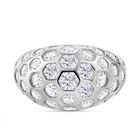LUSTRO STELLA-Weißer Zirkonia Ring 925 Silber rhodiniert (Größe 17.00)