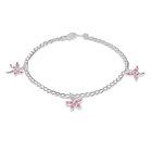 CLOSE OUT DEAL Rosa Zirkonia Armband, ca. 19 cm, 925 Silber