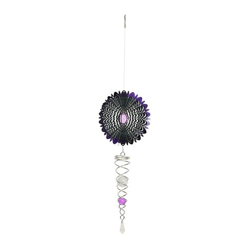 Sonnenfänger und Windrad, mehrfarbiger Kristall, 33cm, Mandala image number 0