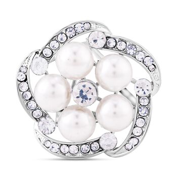 Kristall Kunstvoller Schalring, Kunststoff Perle