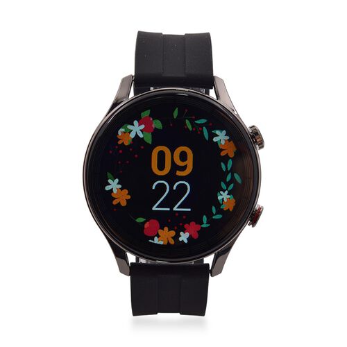 L05 Smartwatch, 1.5 Zoll HD Display, Herzfrequenz-, Blutdruck- und Blutsauerstoffmessung, Schwarzes Silikonarmband image number 0