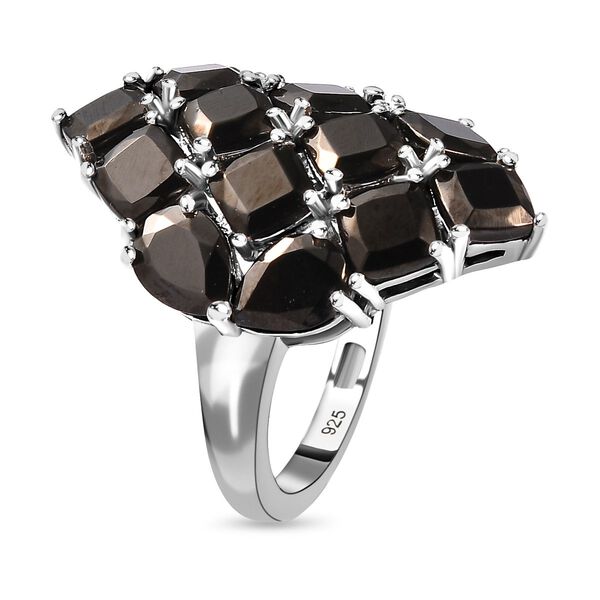 Elite Shungit Ring 925 Silber platiniert (Größe 21.00) ca. 5,19 ct image number 5