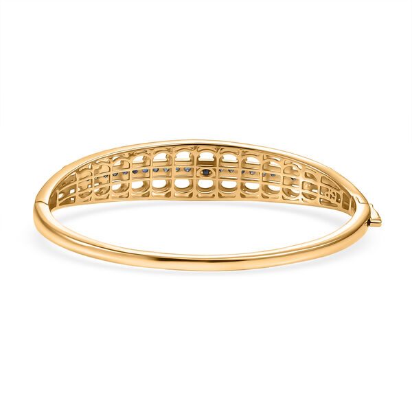 GP Royal Art D&eacute;co Kollektion- Kanchanaburi blauer Saphir Ring und halbe Creolen image number 21