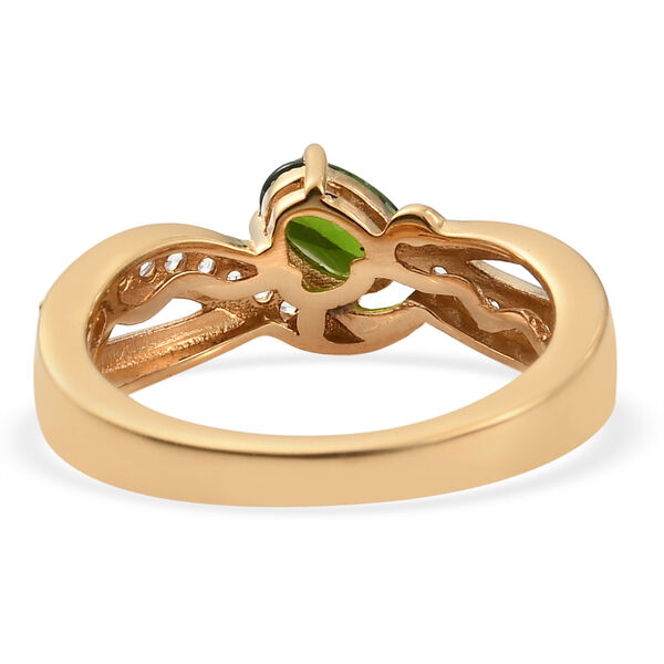 Natürlicher Chromdiopsid und Zirkon-Ring - 0,70 ct. image number 6