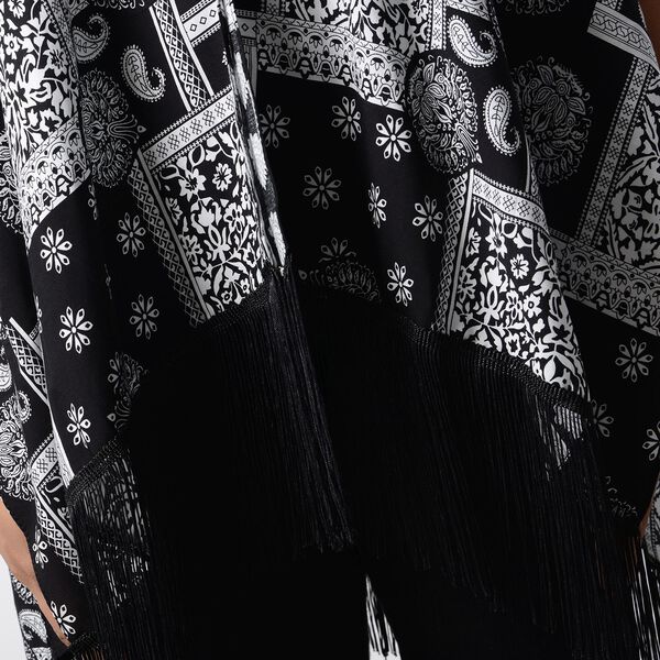 Kimono mit Quasten, Einheitsgr&ouml;&szlig;e Schwarz image number 4