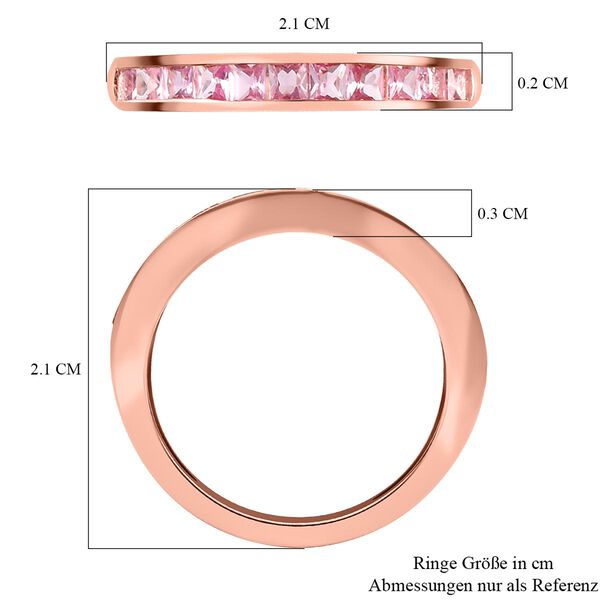 Rosa Saphir-Ring, 925 Silber rosévergoldet, ca. 0,78 ct image number 8