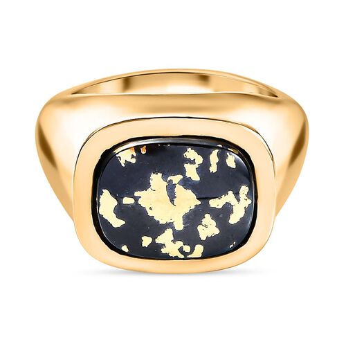 Tucson Exklusive- Goldenite Ring 925 Silber 750 Gelbgold Vermeil (Größe 16.00) ca. 4.58 ct image number 0
