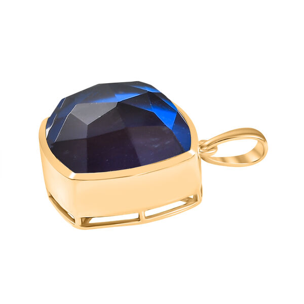 D'Joy blauer Triplett Quarz Anh&auml;nger - 18,70 ct. image number 4