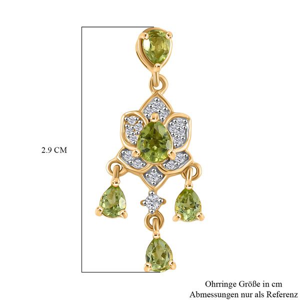 D&rsquo;Joy Peridot und Zirkon Ohrringe - 2,49 ct. image number 6