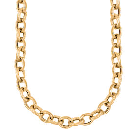 Rolo Halskette in 925 Silber vergoldet, 50cm