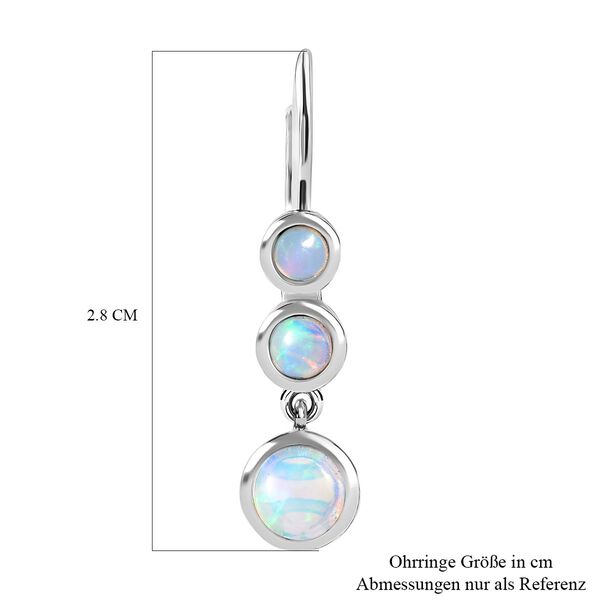Nat&uuml;rliche, &auml;thiopische Welo Opal Ohrringe, 925 Silber platiniert ca. 1,00 ct image number 5