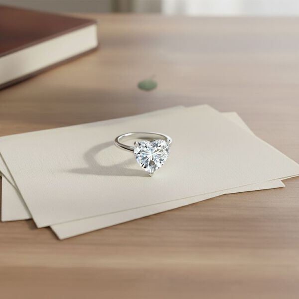 LUXURIANT DIAMOND - Lab Grown Diamant (12.5 mm) VS-EF IGI zertifiziert Ring 950 Platin (Gr&ouml;&szlig;e 18.00) (10-15 Werktage Lieferzeit) ca. 7.50 ct image number 2