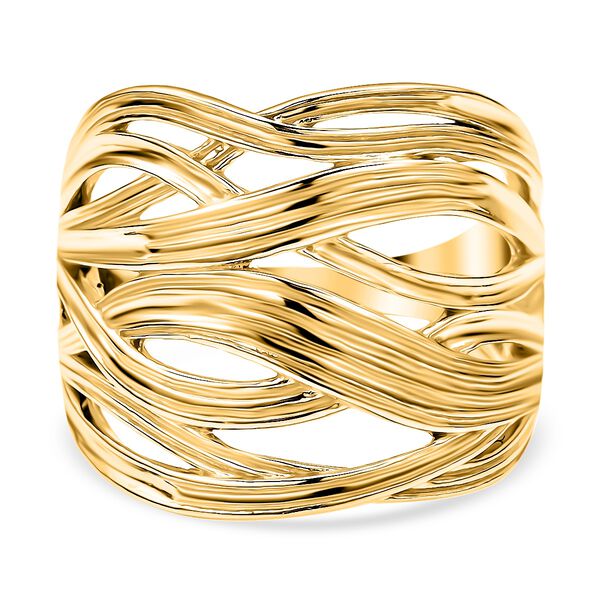 Verschlungener Ring, 925 Silber vergoldet  ca. 8,57g