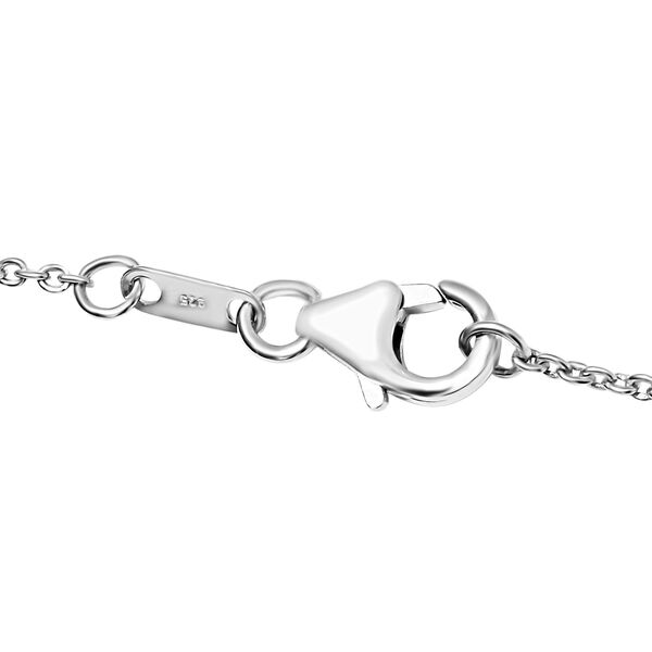 Nat&uuml;rliches, &auml;thiopisches Welo Opal und wei&szlig;es Zirkon-Collier, ca. 45 cm, 925 Silber platiniert ca. 5.91 ct image number 5