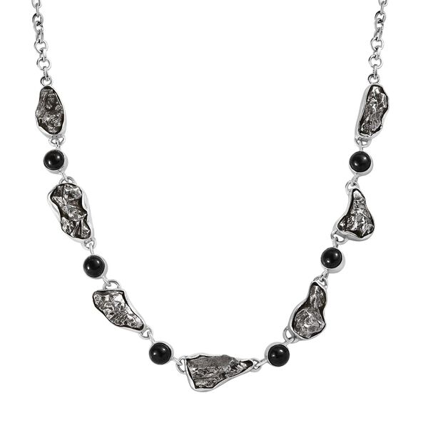 Meteorit und schwarze Turmalin 50cm Halskette - 109,21 ct.