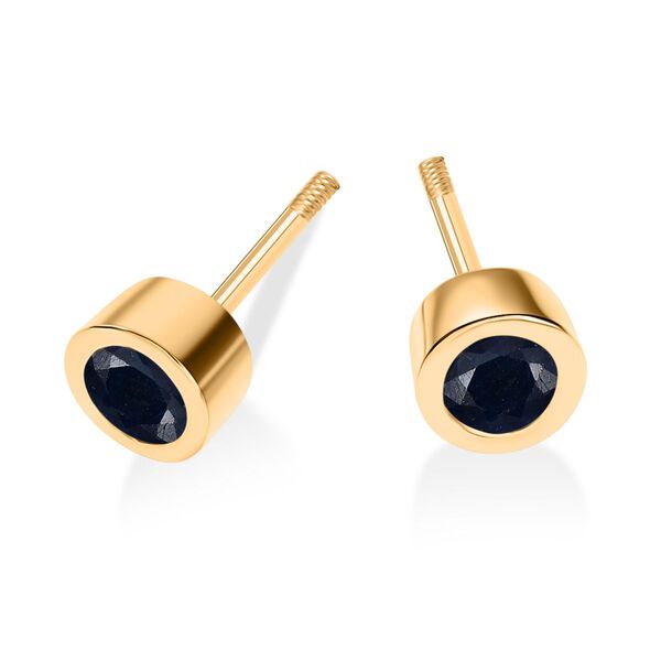 Masoala Saphir Ohrringe, 925 Silber 750 Gelbgold Vermeil - 0,77 ct. image number 6