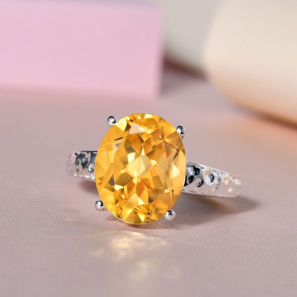 Citrin Ring 925 Silber (Gr&ouml;&szlig;e 16.00) ca. 4,27 ct image number 2
