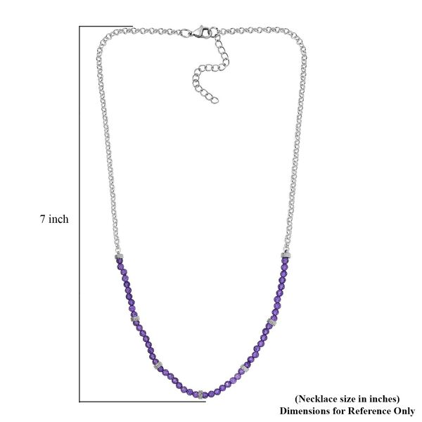 Afrikanische Amethyst Halskette, 45 cm  20 ct. image number 5