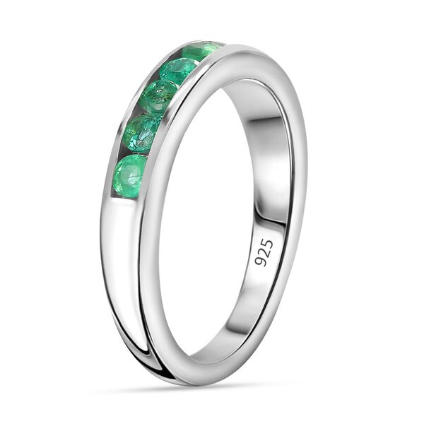 Kagem sambischer Smaragd-Ring, 925 Silber rhodiniert - 0,73 ct. image number 5