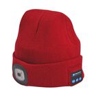 Vielseitige Strickmütze mit Bluetooth und eingebautem LED-Licht, burgunder image number 4