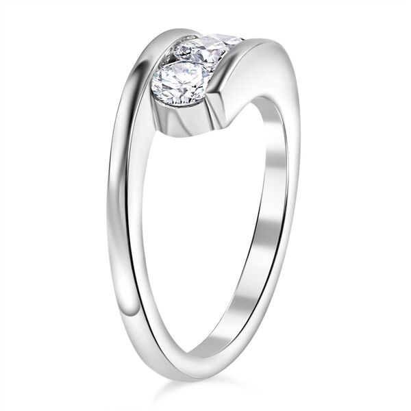 Moissanit Ring, 925 Silber rhodiniert - 0,67 ct. image number 4