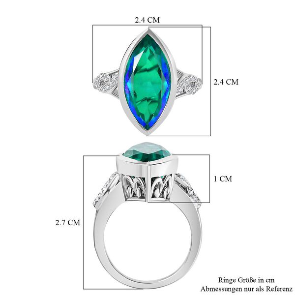 Pfau Triplett Quarz und  Zirkon Ring - 9,02 ct. image number 7