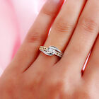 88 Facetten Moissanit Ring 925 Silber Bicolor  ca. 0,40 ct image number 2