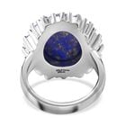 Lapislazuli, Blauer Kristall Ring, Reiner Edelstahl, (Größe 17.00), ca. 5.00 ct image number 5