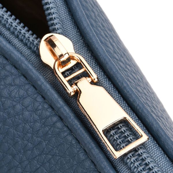 Crossbody-Tasche mit gemustertem Schulterriemen und vielen F&auml;chern, 23&times;26 cm, Blau image number 6