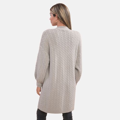 LA MAREY - offene Strickjacke, Einheitsgröße Grau image number 1