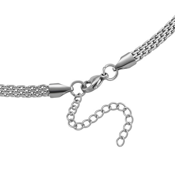 DESIGNER INSPIRIERT - 2er Fancy Ketten Set mit 5 cm Extender, Goldfarben und Silberfarben image number 5