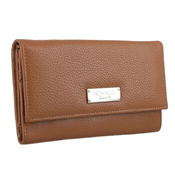 Echtleder Geldb&ouml;rse mit RFID Schutz, Dunkelbraun