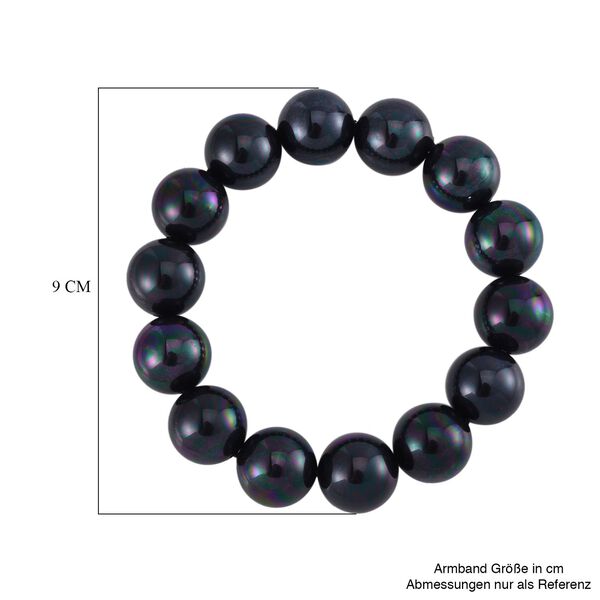 Pfau Muschelkernperle (15-17 mm) Armband flexibles (18.00-19.00 cm) image number 4