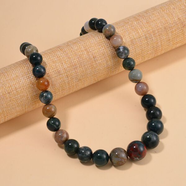 Flexible, mehrfarbige Tigerauge Halskette, 45cm - 1000 ct. image number 1