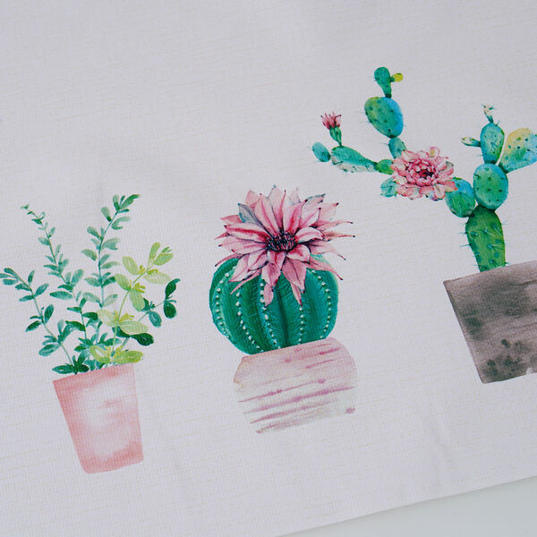 Wasserdichte PVC Tischdecke, Kaktus Muster image number 4