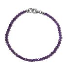 Afrikanischer Amethyst Armband ca. 19 cm 925 Silber rhodiniert ca. 12.10 ct