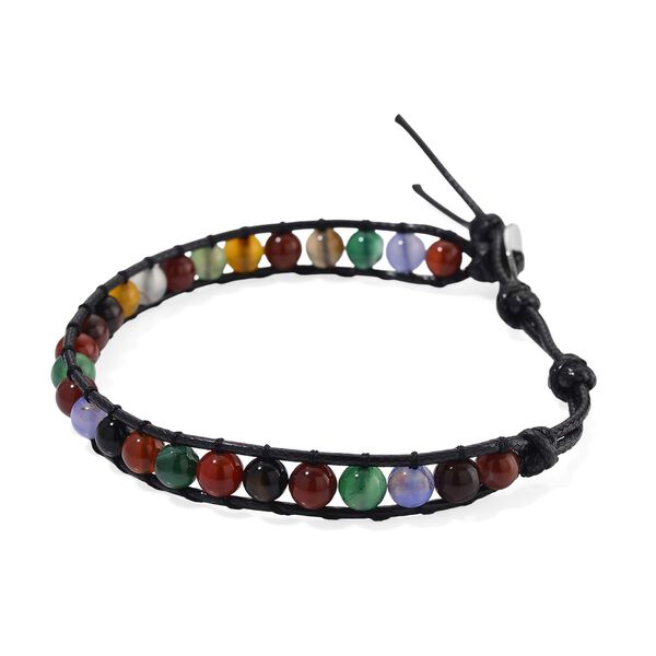 Flexibles mehrfarbiges Achat Armband - 35 ct. image number 3