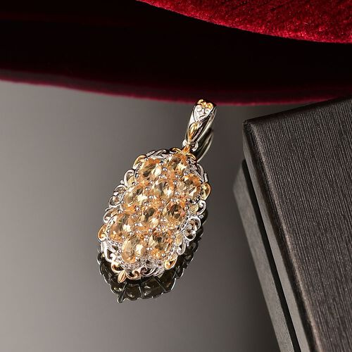 Citrin Anhänger Messing ca. 4,41 ct. image number 1