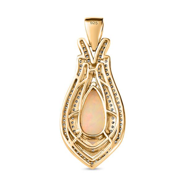 AA natürlicher, äthiopischer Welo Opal und Zirkon-Anhänger - 4,17 ct. image number 7