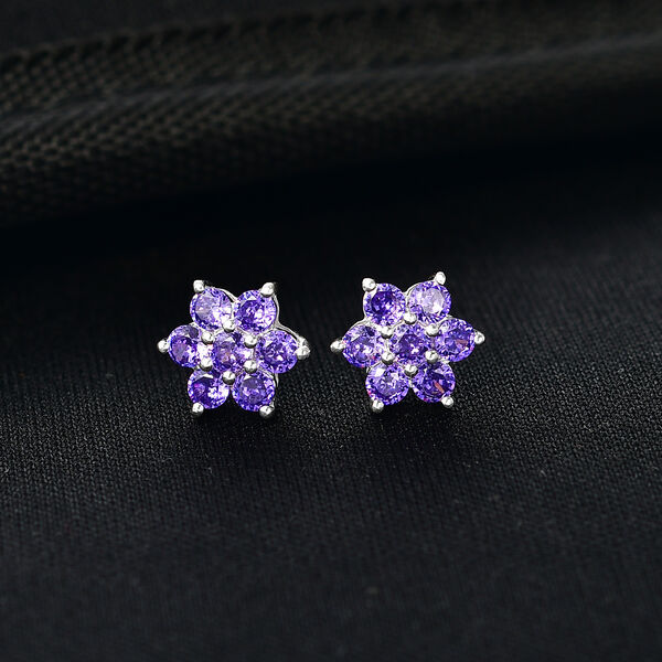 LUSTRO STELLA blaue Zirkonia Ohrringe image number 1