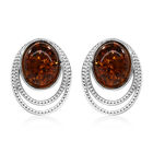 Nat&uuml;rliche, baltische Bernstein Ohrringe, 925 Silber ca. 4.00 ct