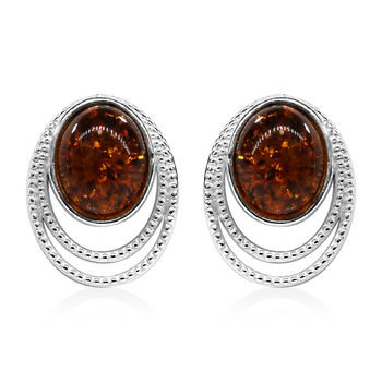 Nat&uuml;rliche, baltische Bernstein Ohrringe, 925 Silber ca. 4.00 ct