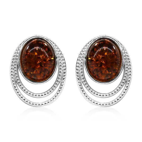 Nat&uuml;rliche, baltische Bernstein Ohrringe, 925 Silber ca. 4.00 ct