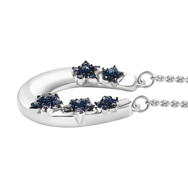 GP Celestial Kollektion - Blauer Diamant Anhänger mit Kette, ca. 0.26 ct. image number 3