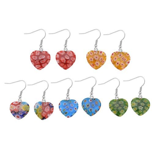 Murano Glas Schmuckset Edelstahl image number 0