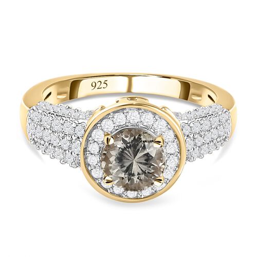 AAA Turkizit und weißer Zirkon-Ring - 1,77 ct. image number 0