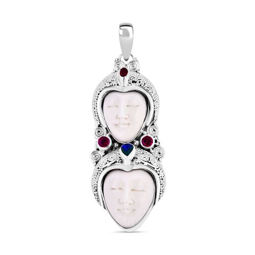 Sajen Silver- Ochse Knochen und Multi-Edelstein-Ring - 1,52 ct. image number 0