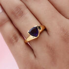 Natürlicher, marokkanischer Amethyst-Ring, 925 Silber Gelbgold Vermeil  ca. 1,72 ct image number 2
