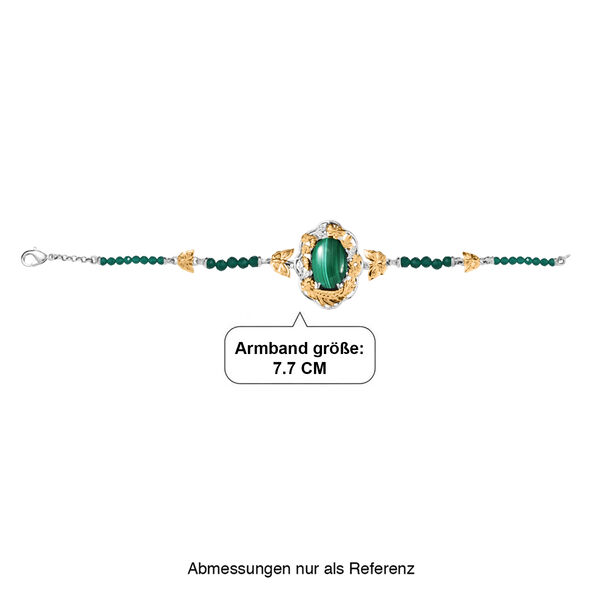 EverTrue AAA Malachit und Verde Onyx 19cm zweifarbiges Armband - 23,25 ct. image number 5