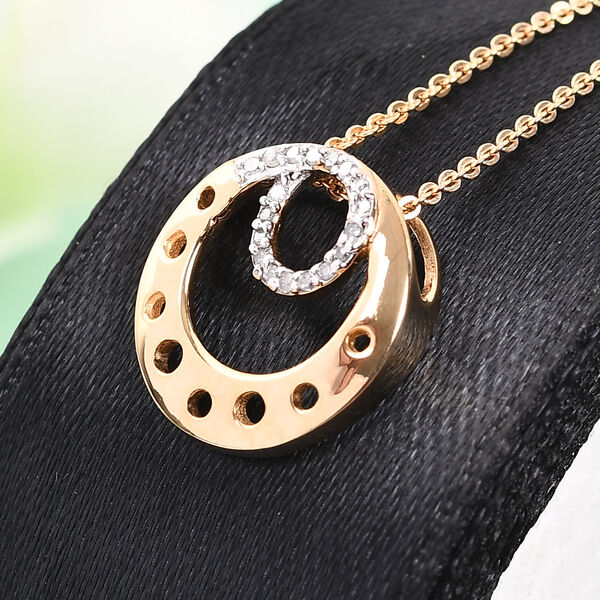 Diamant-Anh&auml;nger mit Kette in Silber image number 2